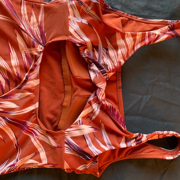 SOLD | Orange Tropical One-piece Swimsuit - Picture 5 of 7